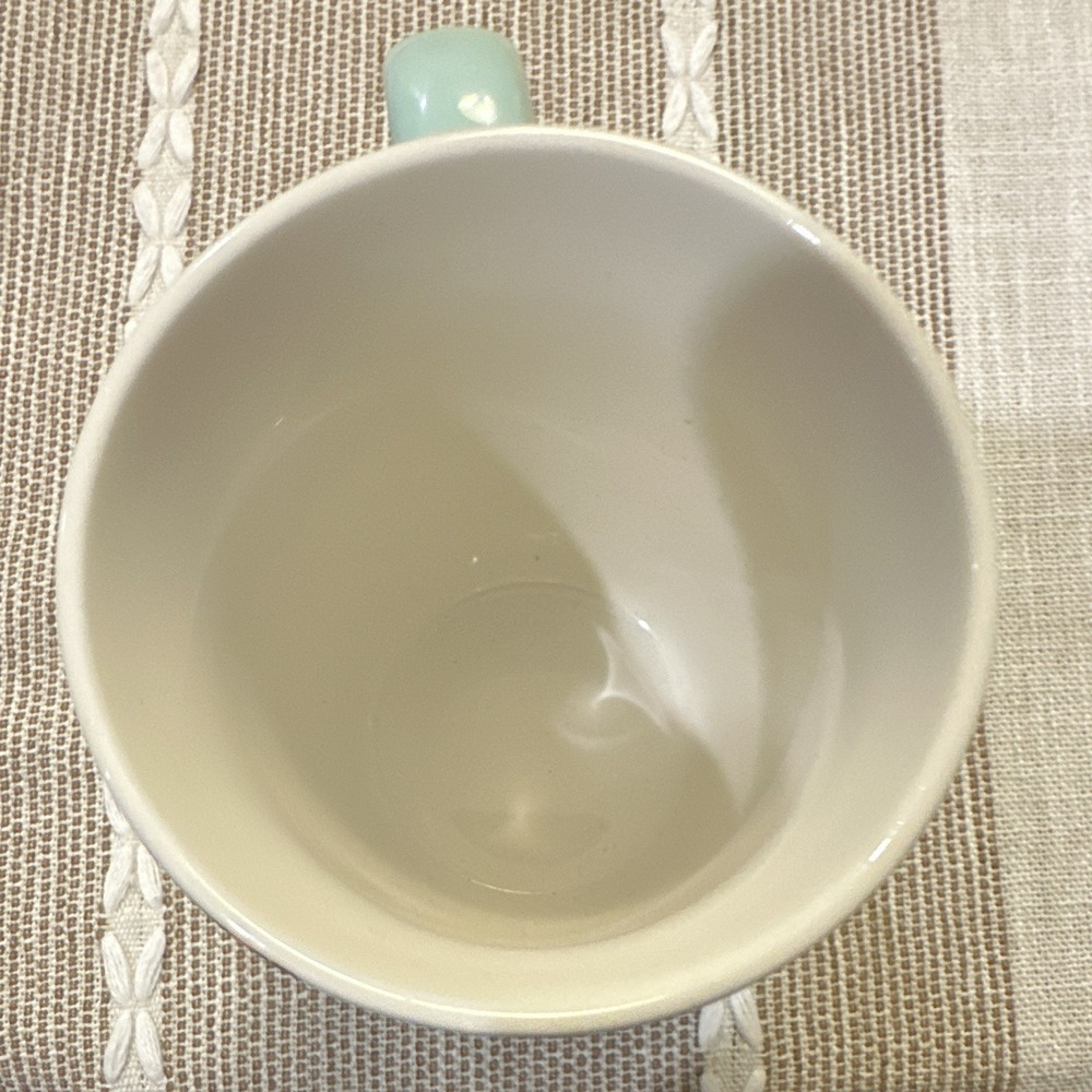 Starbucks 2021 Mint Green Floral Coffee Mug 10oz - Siren Logo - Read - Picture 5 of 7
